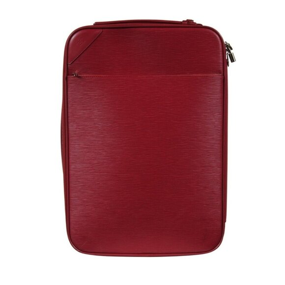 Louis Vuitton Red Epi Leather Pegase 50 Suitcase Trolley Case Luggage Travel - Picture 1 of 16
